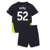 Maglia Calcio Manchester City Oscar Bobb #52 Seconda Divisa Bambino 2024-25 Manica Corta (+ pantaloncini)